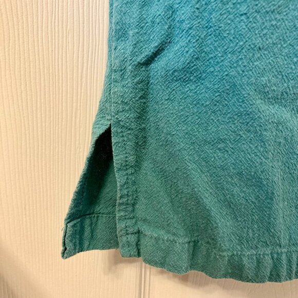 Good Condition, SZ XL (see measurements) Tumbled Cotton Romper, Seaglass Green - Picture 3 of 4